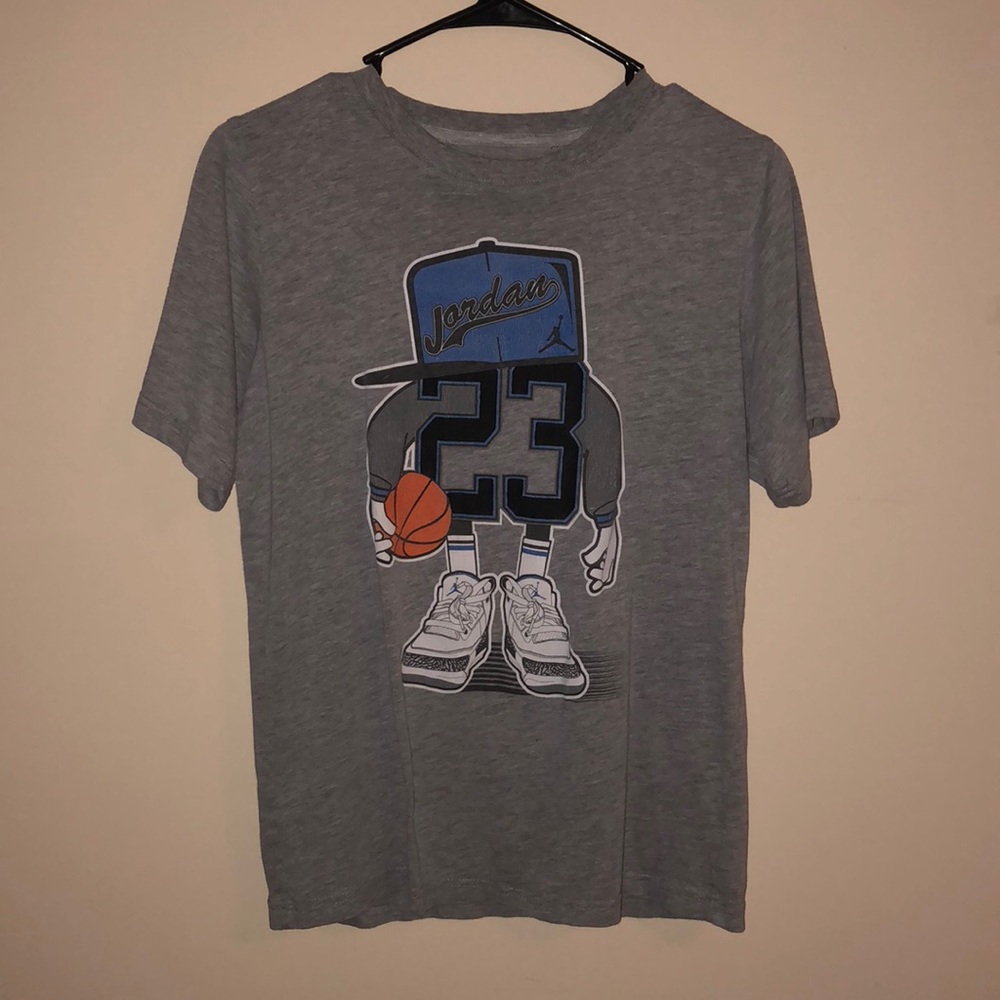 Grey jordans shirt
